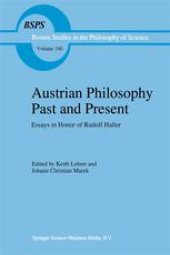 book Austrian Philosophy Past and Present: Essays in Honor of Rudolf Haller