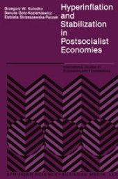 book Hyperinflation and Stabilization in Postsocialist Economies