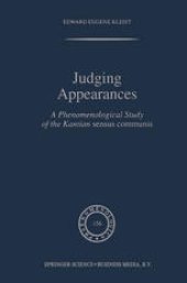 book Judging Appearances: A Phenomenological Study of the Kantian sensus communis