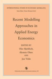 book Recent Modelling Approaches in Applied Energy Economics