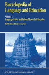 book Encyclopedia of Language and Education: Language Policy and Political Issues in Education