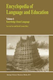 book Encyclopedia of Language and Education: Knowledge About Language