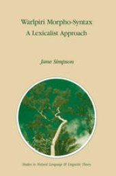 book Warlpiri Morpho-Syntax: A Lexicalist Approach