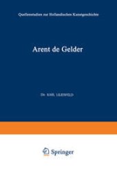 book Arent de Gelder: Sein Leben und Seine Kunst