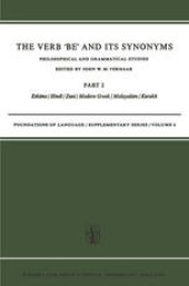 book The Verb ‘Be’ and Its Synonyms: Philosophical and Grammatical Studies (2): Eskimo/Hindi/Zuni/Modern Greek/Malayalam/Kurukh