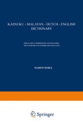 book Kapauku - Malayan - Dutch - English Dictionary