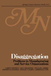 book Disaggregation: Problems in manufacturing and service organizations