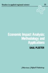 book Economic Impact Analysis: Methodology and Applications