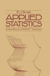 book Applied Statistics: A Handbook of BMDP™ Analyses