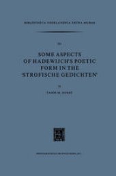 book Some Aspects of Hadewijch’s Poetic form in the ‘Strofische Gedichten’