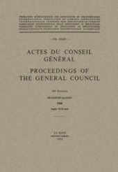 book Actes du Conseil Général / Proceedings of the General Council