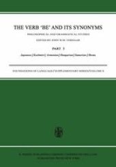 book The Verb ‘Be’ and its Synonyms: Philosophical and Grammatical Studies (3) Japanese/Kashmiri/Armenian/Hungarian/Sumerian/Shona