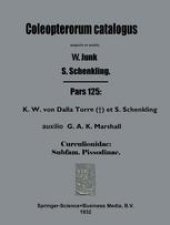 book Coleopterorum Catalogus: Auspiciis et auxilio