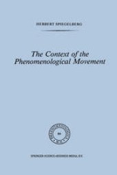 book The Context of the Phenomenological Movement