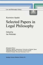 book Kazimierz Opałek Selected Papers in Legal Philosophy