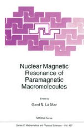 book Nuclear Magnetic Resonance of Paramagnetic Macromolecules