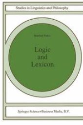 book Logic and Lexicon: The Semantics of the Indefinite