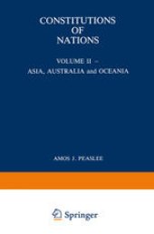 book Constitutions of Nations: Volume II — Asia, Australia and Oceania