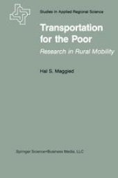 book Transportation for the Poor: Research in Rural Mobility