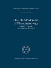 book One Hundred Years of Phenomenology: Husserl’s Logical Investigations Revisited