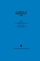 book Yearbook of Morphology 1994