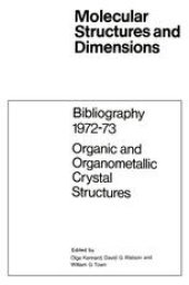 book Bibliography 1972–73 Organic and Organometallic Crystal Structures