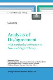 book Analysis of Dis/Agreement — with particular reference to Law and Legal Theory