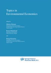 book Topics in Environmental Economics