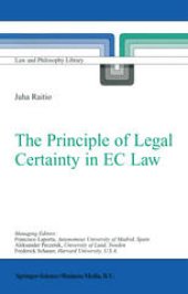 book The Principle of Legal Certainty in EC Law