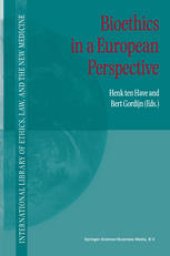 book Bioethics in a European Perspective