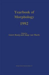 book Yearbook of Morphology 1992