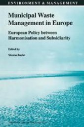 book Municipal Waste Management in Europe: European Policy between Harmonisation and Subsidiarity