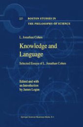 book Knowledge and Language: Selected Essays of L. Jonathan Cohen
