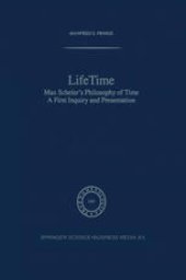 book Lifetime: Max Scheler’s Philosophy of Time