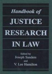 book Handbook of Justice Research in Law