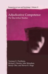 book Adjudicative Competence: The MacArthur Studies