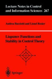 book Liapunov functions and stability in control theory