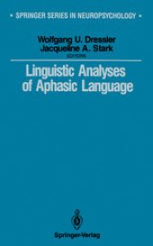 book Linguistic Analyses of Aphasic Language