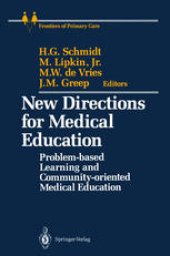 book New Directions for Medical Education: Problem-based Learning and Community-oriented Medical Education