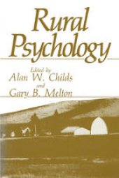 book Rural Psychology