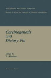 book Carcinogenesis and Dietary Fat