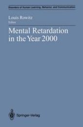 book Mental Retardation in the Year 2000