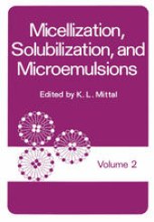 book Micellization, Solubilization, and Microemulsions: Volume 2