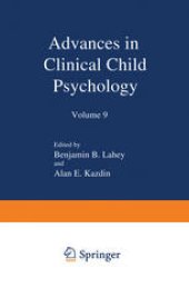 book Advances in Clinical Child Psychology