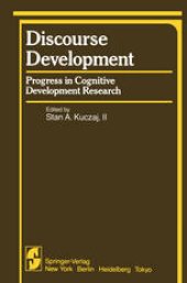 book Discourse Development: Progress in Cognitive Development Research