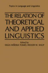 book The Relation of Theoretical and Applied Linguistics