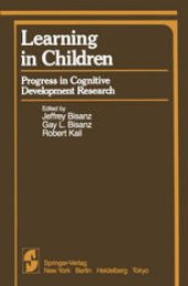 book Learning in Children: Progress in Cognitive Development Research