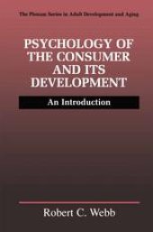 book Psychology of the Consumer and Its Development: An Introduction