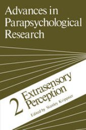 book Advances in Parapsychological Research: Volume 2: Extrasensory Perception