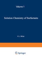 book Solution Chemistry of Surfactants: Volume 1